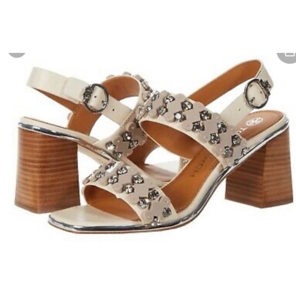 Tory Burch Shoes - Tory Burch Delaney Embellished
Double Strap Sandal